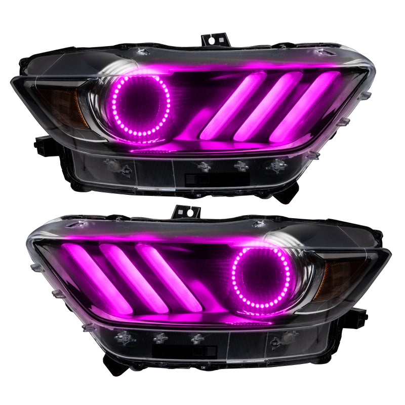 ORACLE Lighting Oracle 15-17 Ford Mustang V6/GT/Shelby DRL Upgrade w/ Halo Kit - ColorSHIFT w/ BC1 Controller 2267-335 2267-335 Photo - Unmounted