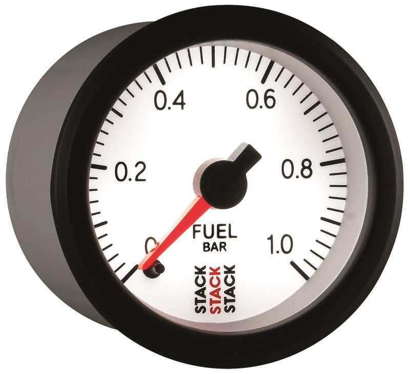 Autometer Stack 52mm 0-1 Bar M10 Male Pro Stepper Motor Fuel Pressure Gauge - White ST3353 ST3353 User 6