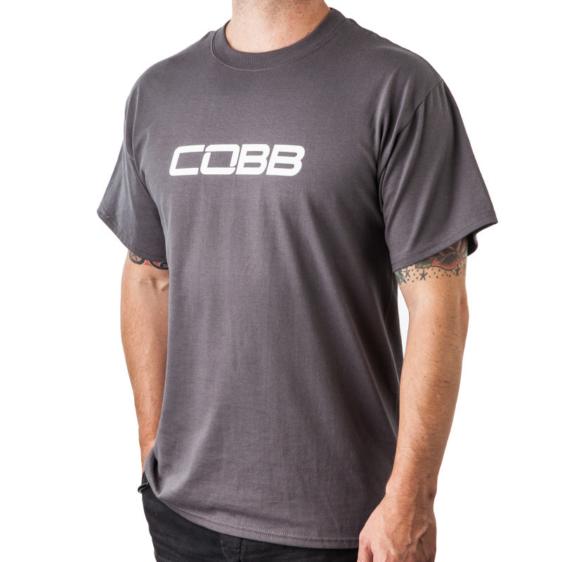 COBB Tuning Logo Mens T-Shirt (Gray/White Logo) - Small CO-GRAYCOBB-SM CO-GRAYCOBB-SM Photo - Primary