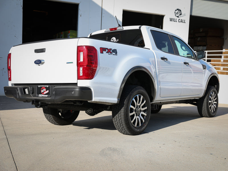 aFe Rebel Series 3in 304 SS Cat-Back Exhaust Side Exit w/ Black Tips 19 Ford Ranger L4-2.3L (t) 49-33111-B 49-33111-B Photo - Mounted