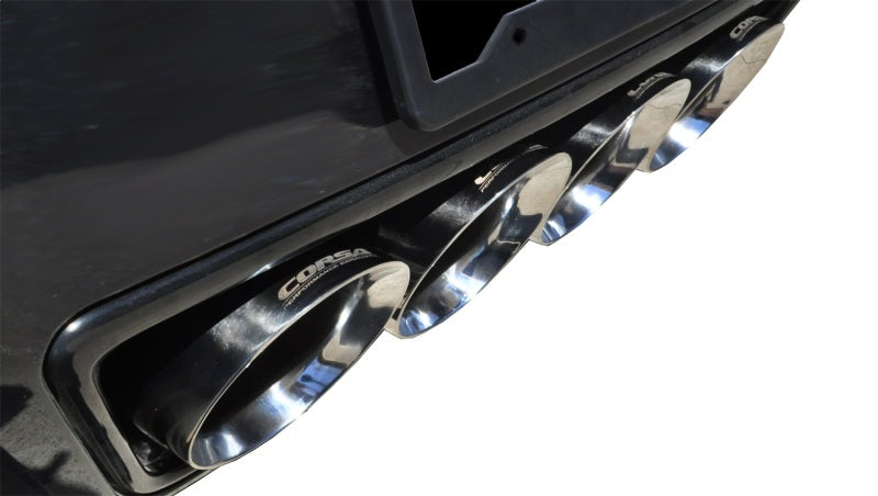 Corsa Performance 2.75" Dual Rear Exit Cat-Back Exhaust System with Quad 4.5" Tips 14766CB Photo - Mounted