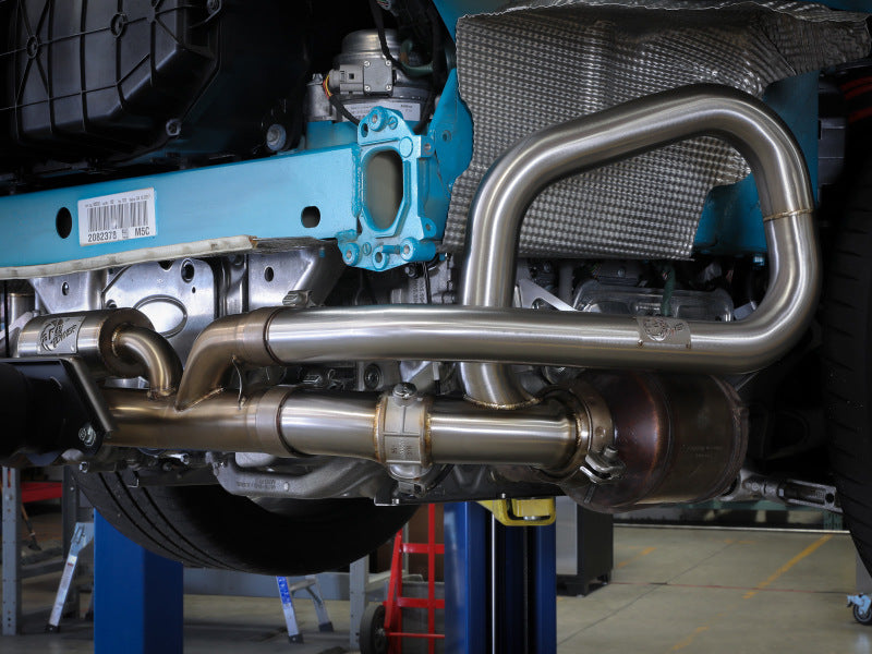aFe 14-19 Porsche 911 H6-3.8/4.0L GT3 MACH Force-Xp 304 Stainless Steel Primary Muffler Delete Pipe 49C36441 49C36441 Photo - Mounted
