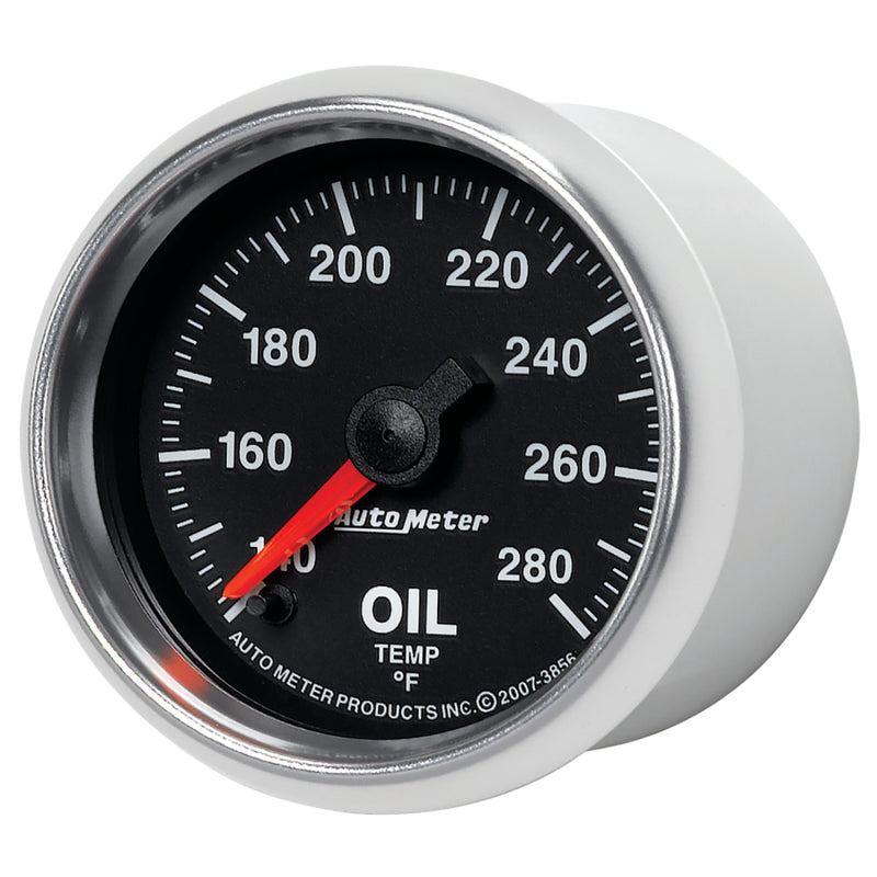 Autometer GS Series 2-1/16in Oil Temperature Gauge 140-280 Degrees Electric Full Sweep 3856 3856 User 2