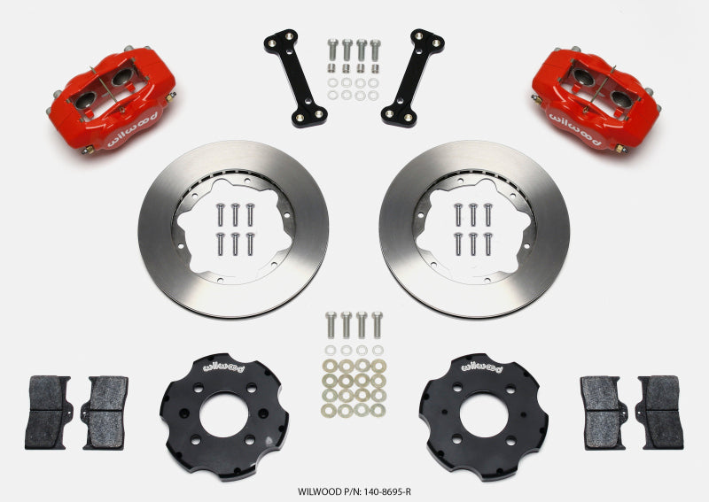 Wilwood Forged Dynalite Front Hat Kit 11.00in Red Integra/Civic w/Fac.240mm Rtr 140-8695-R 140-8695-R Photo - Primary
