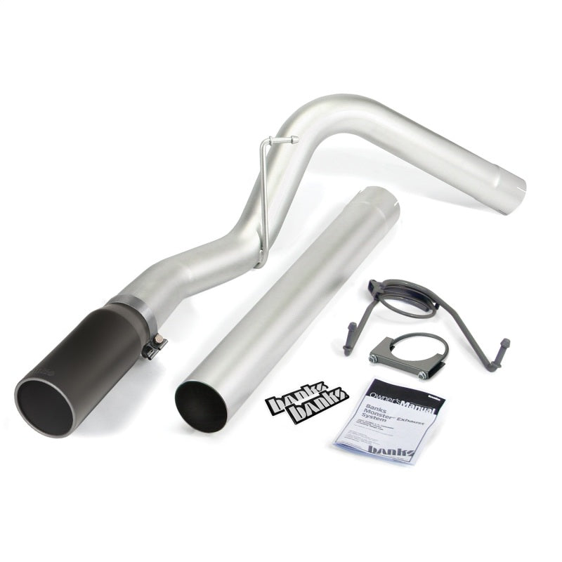 Banks Power 10-13 Dodge 6.7L CCLB Monster Exhaust System - SS Single Exhaust w/ Black Tip 49774-B 49774-B Photo - Primary