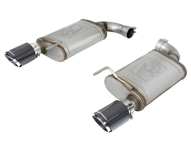 aFe MACH Force Xp SS Axle Back Exhaust System w/ Carbon Fiber Tips 15-17 Ford Mustang GT V8-5.0L 49-43105-C 49-43105-C Photo - Primary