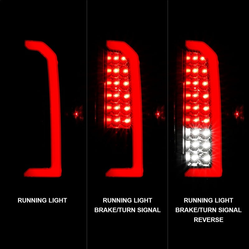 ANZO 15-21 Chevrolet Colorado Full LED Tail Lights w/ Red Lightbar Black Housing Clear Lens 311432 311432 Photo - Unmounted