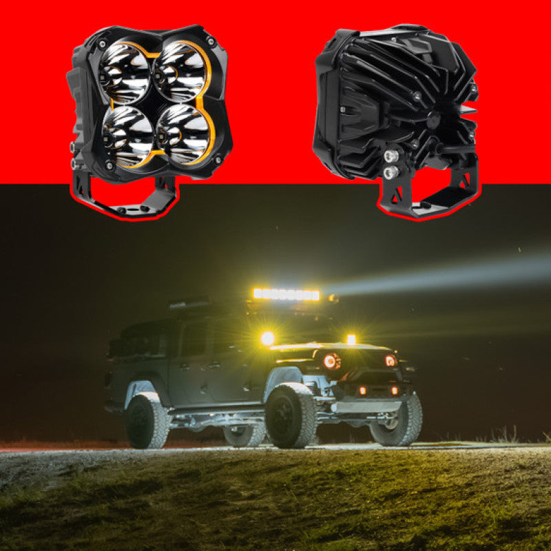 XKGLOW XK Glow Spot Beam Offroad Cube Light 2pc 5in XK067005-KIT XK067005-KIT User 1