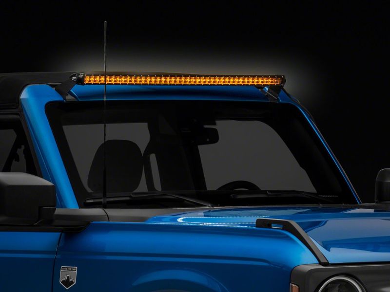 Raxiom 21-23 Ford Bronco Axial 40-In 240w White/Amber Combo LED Light Bar w/ WSHLD Mounting Brackets FB13197 FB13197 Photo - Close Up