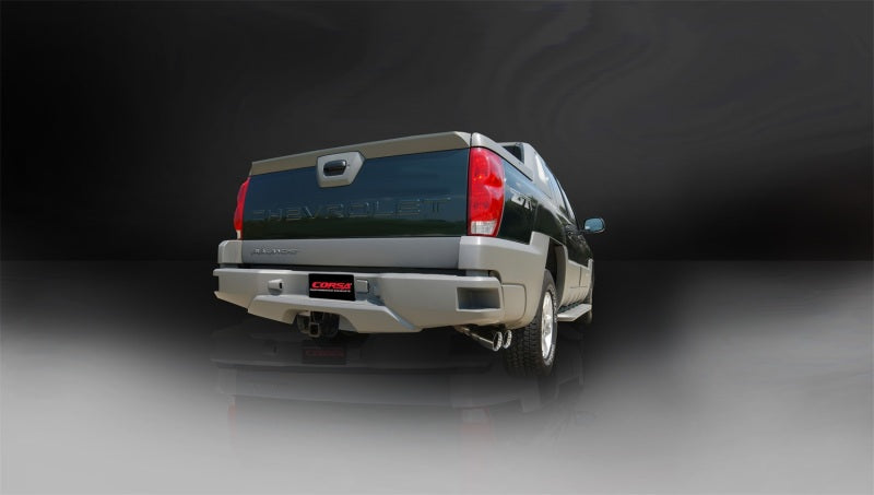Corsa Performance 02-06 Chevrolet Avalanche 5.3L V8 Polished Sport Cat-Back Exhaust 14250 Photo - Mounted