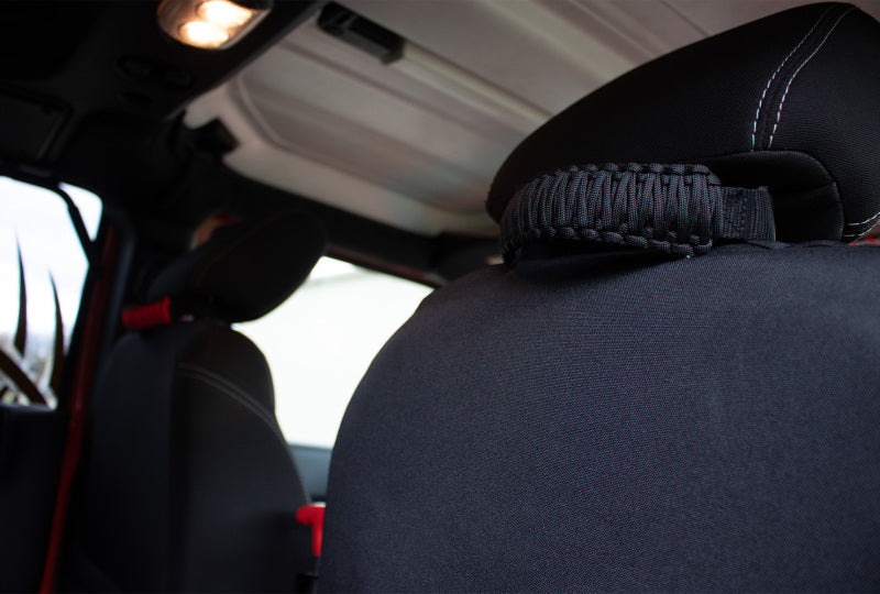 Fishbone Offroad Head Rest Paracord Grab Handles - Black FB55281 FB55281 Photo - lifestyle view