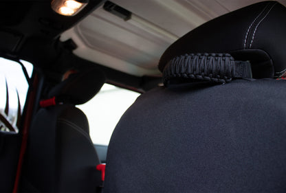 Fishbone Offroad Head Rest Paracord Grab Handles - Black FB55281 FB55281 Photo - lifestyle view