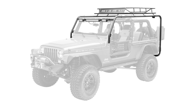 Body Armor 4x4 97-06 Jeep Wrangler TJ Cargo Roof Rack Box 1 Of 2 TJ-6124-1