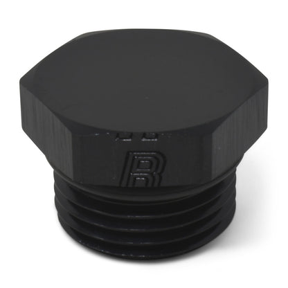 Russell -8 AN Straight Thread Plug Adapter (Black Finish) 660283 Photo - out of package