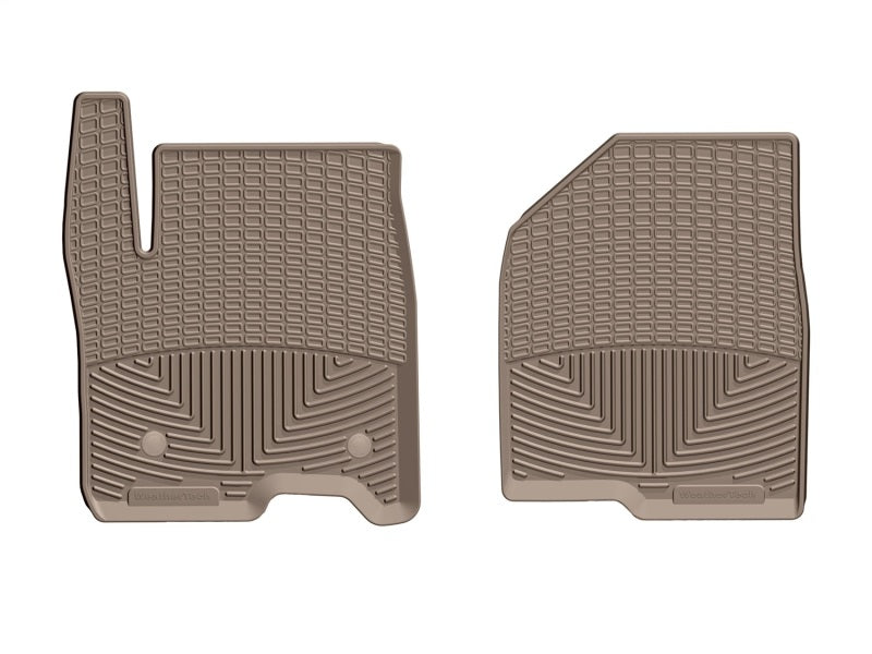 WeatherTech 2019+ Chevrolet Silverado 1500 Crew Cab Front Rubber Mats - Tan W489TN W489TN Photo - Primary