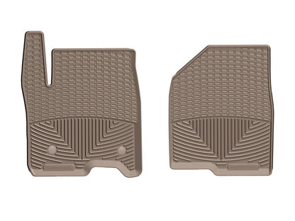 WeatherTech 2019+ Chevrolet Silverado 1500 Crew Cab Front Rubber Mats - Tan W489TN W489TN Photo - Primary