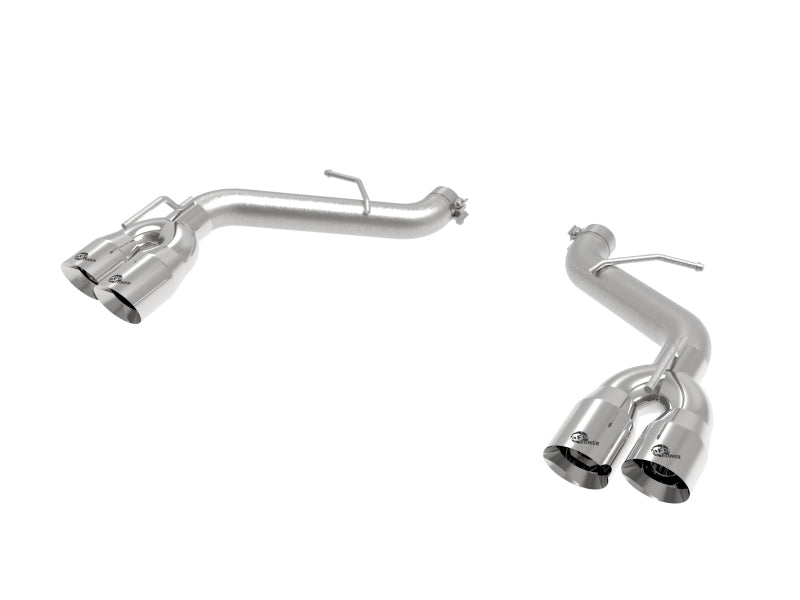 aFe POWER MACH Force-Xp 3in Axle-Back Exhaust 16-20 Chevy Camaro SS V8 6.2L w/o Mufflers - Polished 49-44119NM-P 49-44119NM-P Photo - Primary