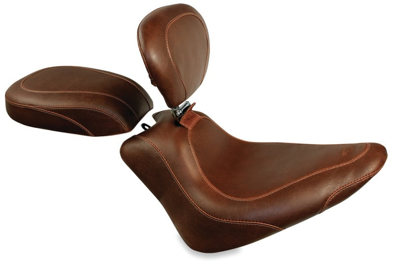 Mustang Motorcycle Mustang 11-13 Harley Blackline, 12-17 Slim/Slim S Tripper Passenger Seat - Distressed Brown 76765 76765 Photo - Primary