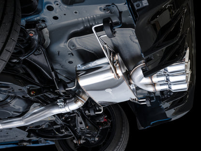 AWE Tuning 2023 Honda Civic Type R FL5 Touring Edition Exhaust w/ Triple Chrome Silver Tips 3015-52287 3015-52287 Photo - Mounted
