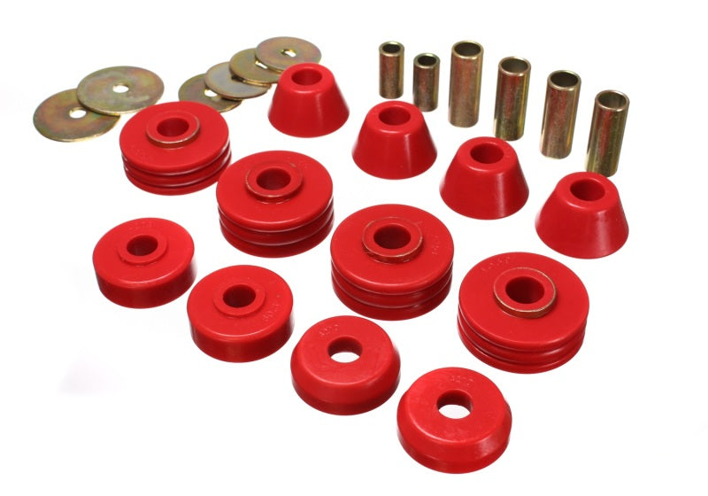 Energy Suspension Body Mount Set Red Chevrolet C10 Pickup All 1967-1972 3.4108R Photo - Primary