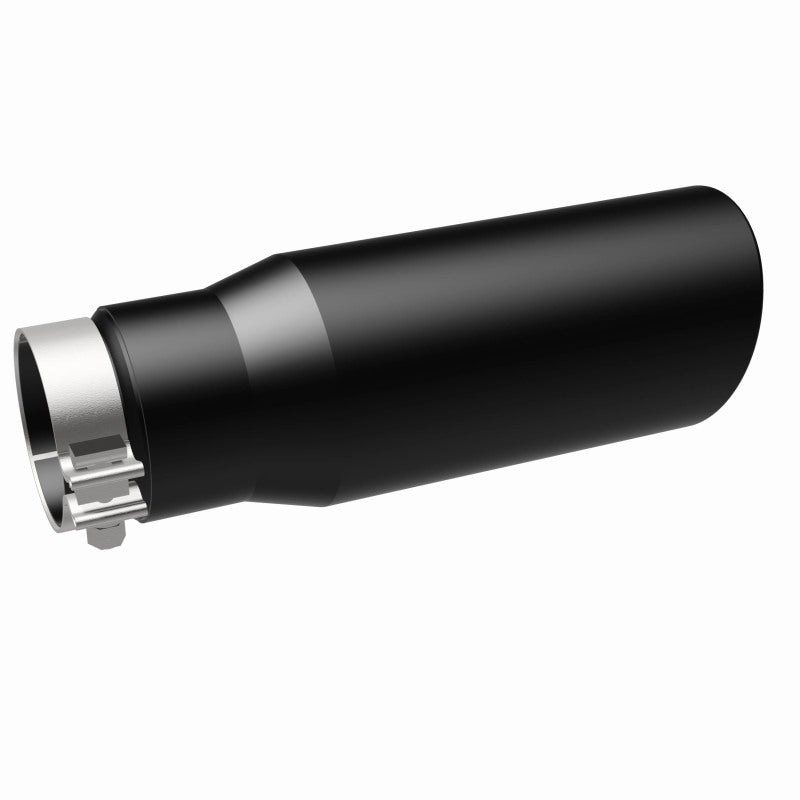 Magnaflow Tip Stainless Black Coated Single Wall Round Single Outlet 5in Dia 3.5in Inlet 14.5in L 35237 35237 360 Degree Image Set