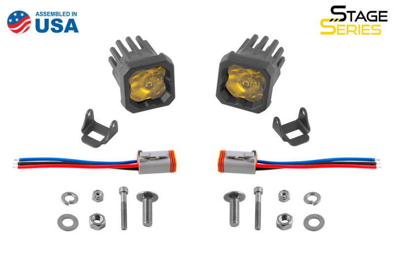 Diode Dynamics Stage Series C1 LED Pod Sport - Yellow Wide Standard ABL (Pair) DD6443P DD6443P User 6