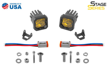 Diode Dynamics Stage Series C1 LED Pod Pro - Yellow Spot Standard ABL (Pair) DD6468P DD6468P User 6