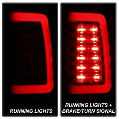 Spyder 13-14 Dodge Ram 1500 Light Bar LED Tail Lights - Black Smoke ALT-YD-DRAM13V2-LED-BSM 5084064 5084064 Photo - Primary