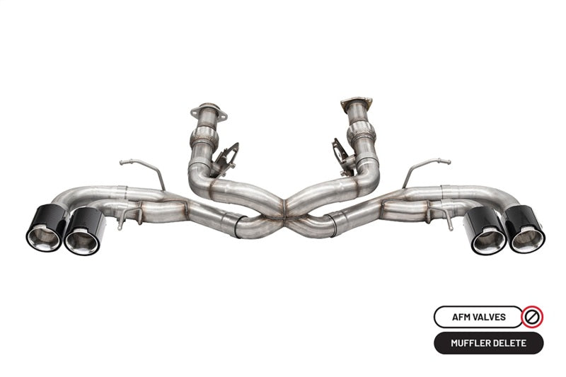 CORSA Performance Corsa 20-23 Chevrolet Corvette C8 RWD 3in Track Cat-Back Delete Exhaust w/4.5in CF Polished Tips 21104CF 21104CF Photo - Primary