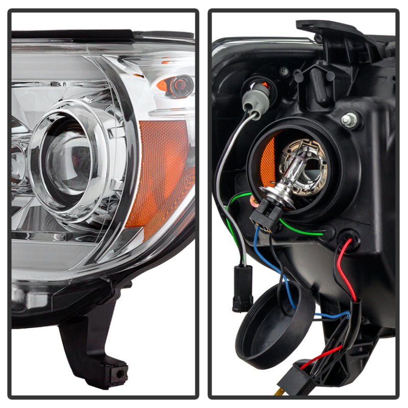 Spyder Toyota Tacoma 12-16 Projector Headlights Light Bar DRL Chrome PRO-YD-TT12-LBDRL-C 5081704 5081704 User 1