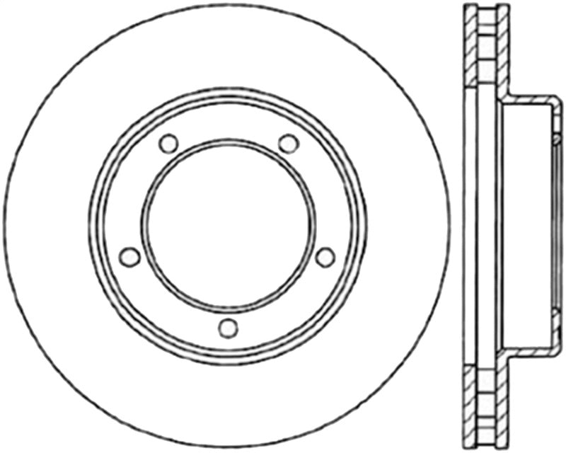 StopTech 98-07 Lexus LX / Toyota Land Cruiser Cryo Slotted Front Left Sport Brake Rotor 126.44086CSL 126.44086CSL Photo - Primary