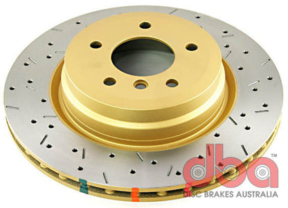 DBA 06+ BMW 335d/335i E90/91/92 Rear Drilled & Slotted 4000 Series Rotor 42859XS 42859XS Photo - Primary