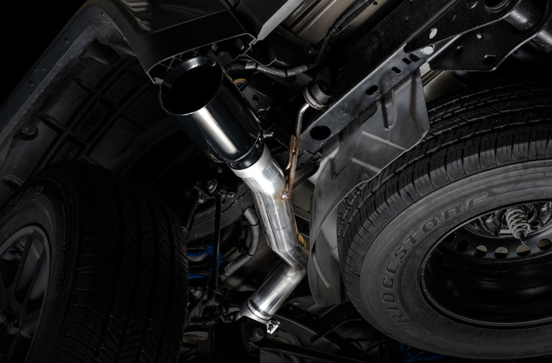 AWE Tuning 20-21 Jeep Gladiator JT 3.6L Tread Edition Cat-Back Single Side Exhaust - Diamond Blk Ti 3015-23103 3015-23103 Photo - out of package