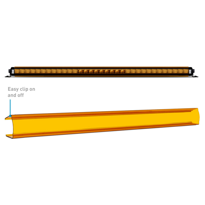 Borne Off-Road Light Bar Cover Single Row 30in Amber BNLT-COV-SS30YL BNLT-COV-SS30YL Photo - Primary