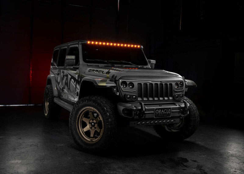 ORACLE Lighting Oracle Jeep Wrangler JL/Gladiator JT Integrated Windshield LED Light Bar System 5917-023 5917-023 Photo - lifestyle view