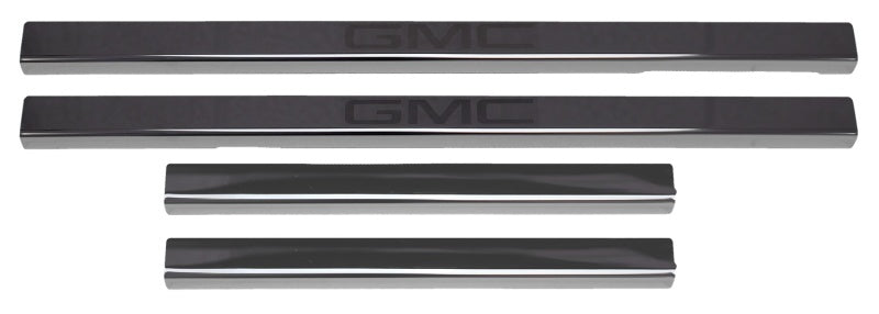 Putco 2020 GMC Sierra LD/HD - Crew Cab w/ GMC Etching (4pc) Black Platinum Door Sills 95183BPGM-2 95183BPGM-2 Photo - Primary