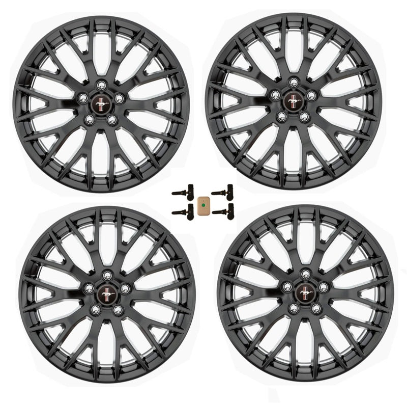 Ford Racing 15-16 Mustang GT 19X9 and 19X9.5 Wheel Set with TPMS Kit - Matte Black M-1007K-M19XB M-1007K-M19XB Photo - Primary