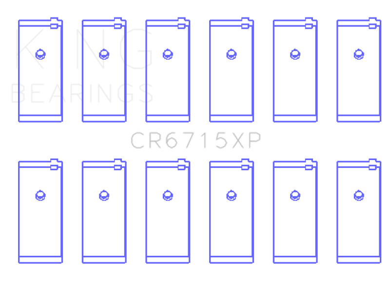 King Engine Bearings King Nissan TB42/TB45/TB48 L6 4.2L/4.5L/4.8L (Size STD) Tri-Metal Perf Rod Bearing Set CR6715XP CR6715XP Photo - Primary