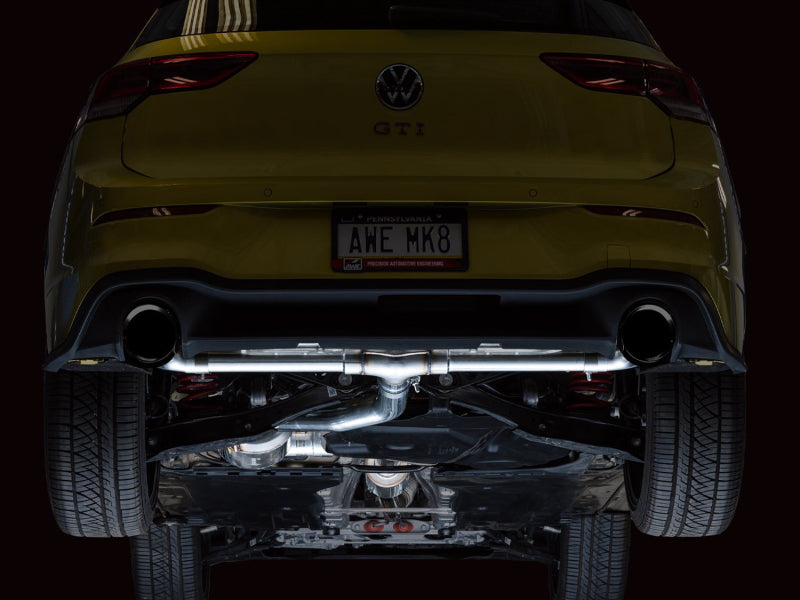 AWE Tuning AWE 2022 VW GTI MK8 Touring Edition Exhaust - Diamond Black Tips 3015-33658 3015-33658 Photo - Mounted