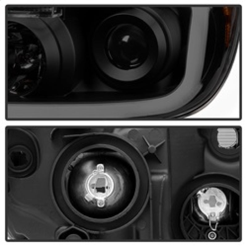 SPYDER Xtune Toyota Tundra 07-13 LED Light Bar Projector Headlights Black Smoked PRO-JH-TTU07-LED-BSM 9030413 9030413 Photo - Unmounted