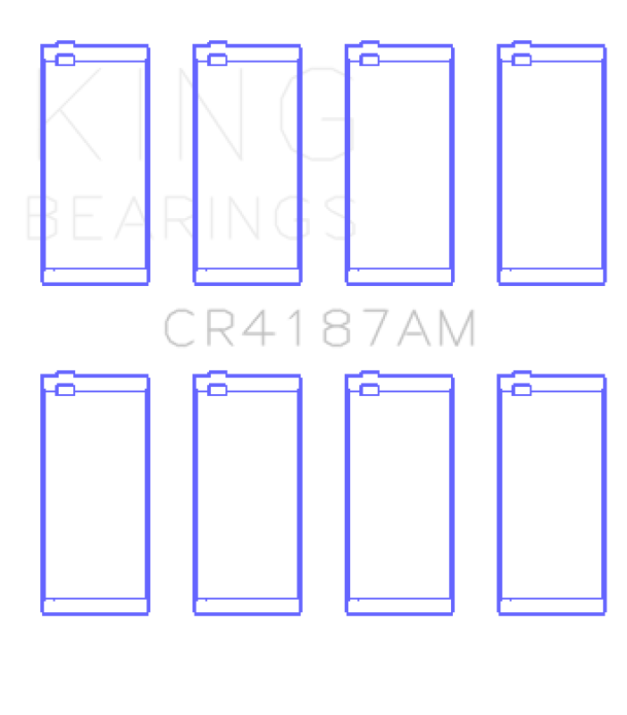 King Engine Bearings Toyota 2Lt/3L (Size +0.50mm) Connecting Rod Bearing Set CR4187AM0.5 CR4187AM0.5 Photo - Primary