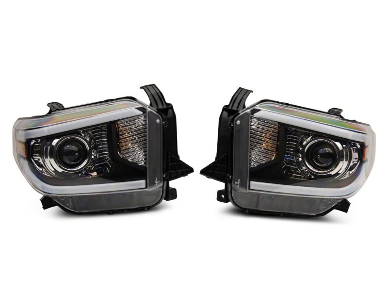 Raxiom 14-21 Toyota Tundra Axial Projector Headlights w/ SEQL LED Bar- Blk Housing (Clear Lens) TU16011 TU16011 Photo - Close Up