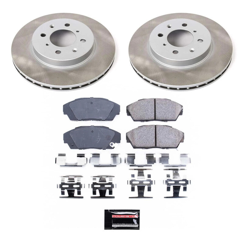 PowerStop Power Stop 90-93 Honda Civic Front Semi-Coated Rotor Kit SC688 SC688 Photo - Primary