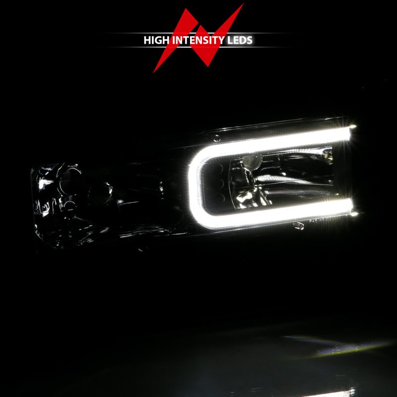 ANZO 1999-2000 Cadillac Escalade Crystal Headlights Light Bar Black Housing (Pair) 111498 111498 User 5