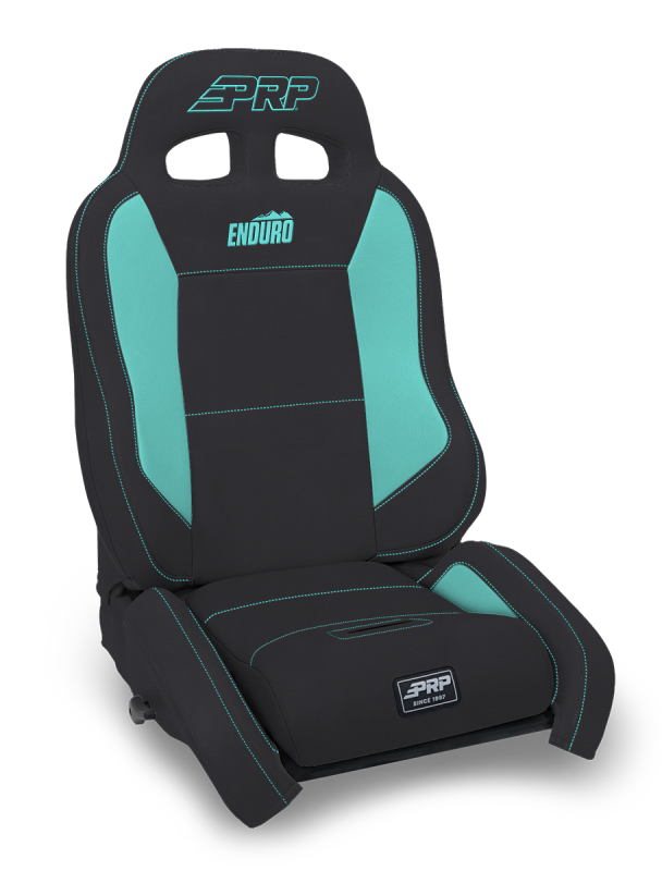 PRP Seats PRP EnduroCrawl Reclining Suspension Seat - Black/Teal Vinyl - Passenger A9001045-201-238 A9001045-201-238 Photo - Primary