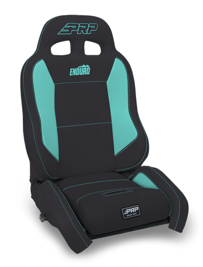 PRP Seats PRP EnduroCrawl Reclining Suspension Seat - Black/Teal Vinyl - Passenger A9001045-201-238 A9001045-201-238 Photo - Primary