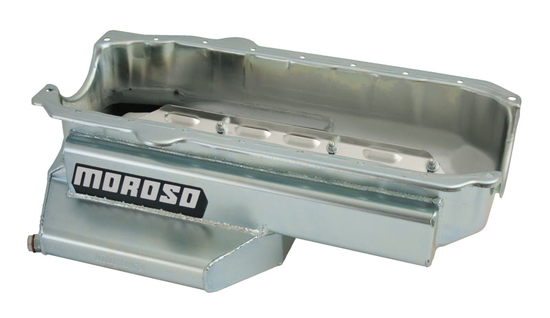 Moroso Pre-85 Chevrolet Small Block (w/Passenger Side Dipstick) Wet Sump 6qt 6.5in Steel Oil Pan 21314 21314 Photo - Primary