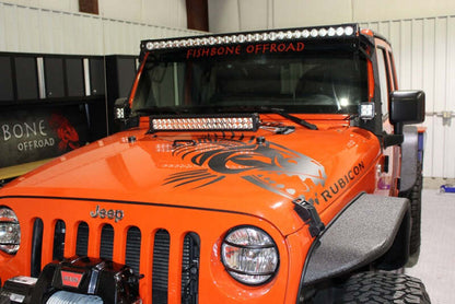 Fishbone Offroad 07-18 Jeep Wrangler JK Hood Light Mount Brackets FB21066 FB21066 Photo - lifestyle view