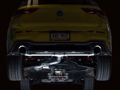 AWE Tuning AWE 2022 VW GTI MK8 Touring Edition Exhaust - Chrome Silver Tips 3015-32658 3015-32658 Photo - Mounted