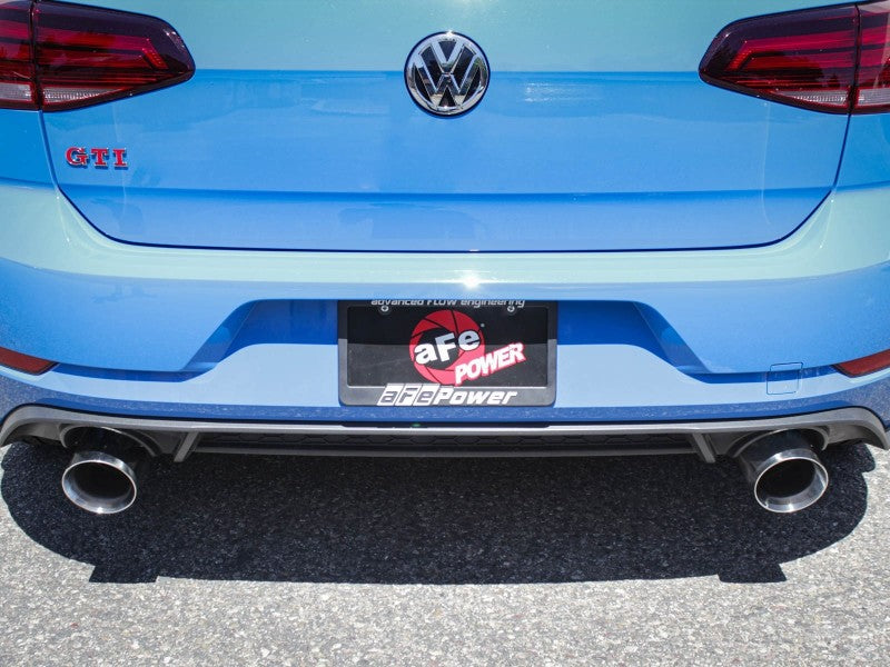 aFe MACHForce XP 3in-2.5in SS Exhaust Cat-Back 18-19 Volkswagen GTI (MK7.5) L4-2.0L (t) - Polished 49-36422-P 49-36422-P Photo - Mounted